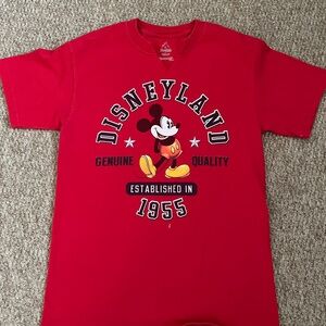 Disneyland Mickey Mouse Red Graphic Tee. Tag Size S Vintage Style
